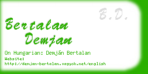 bertalan demjan business card